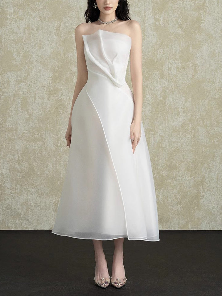 The Alabaster Strapless Maxi