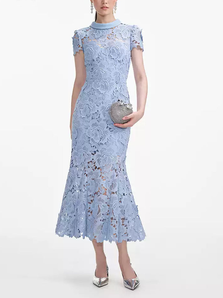 The Mist Blue Mermaid Gown