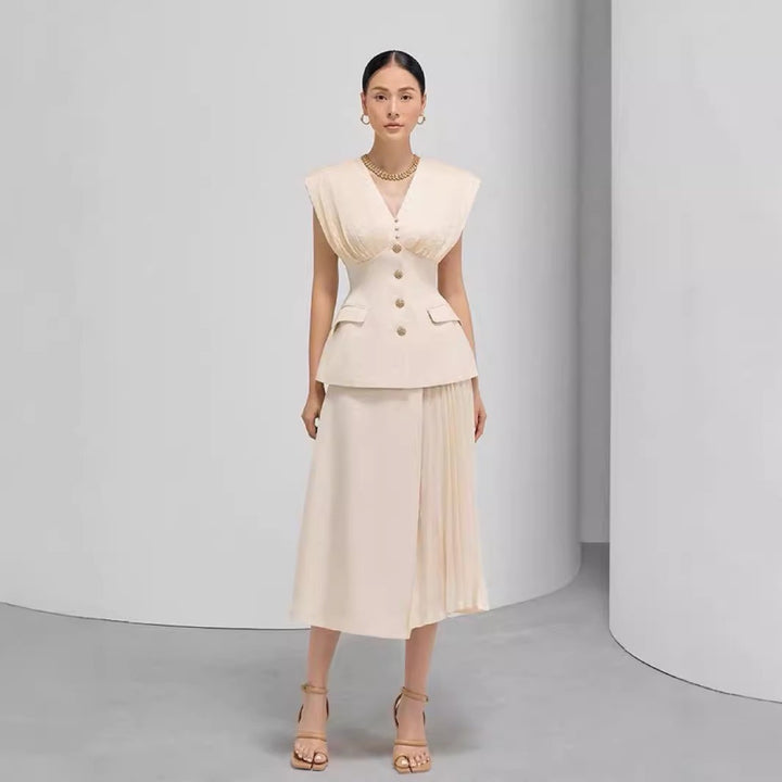 The Beatrice Peplum Midi
