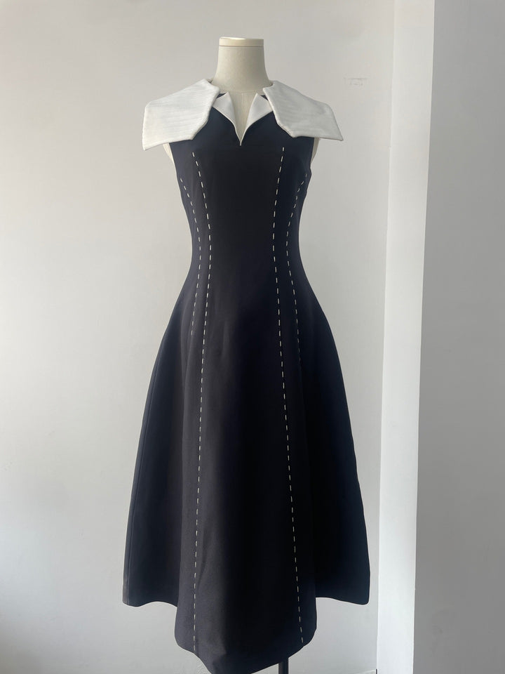 The Monochrome Cape Gown