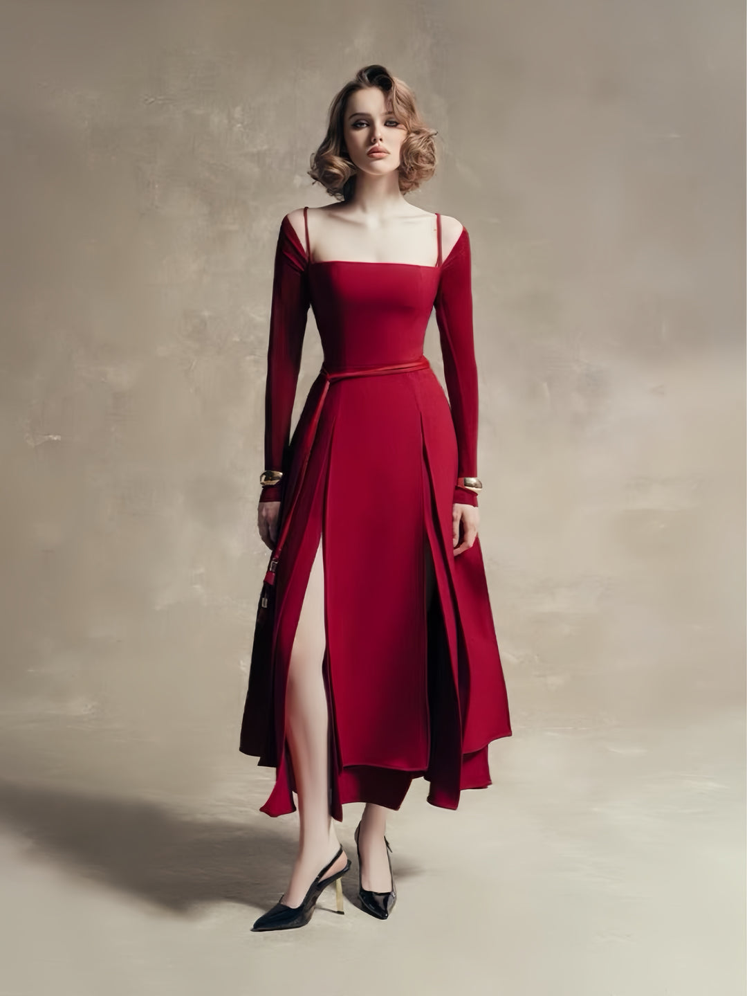 The Ruby Slit Gown
