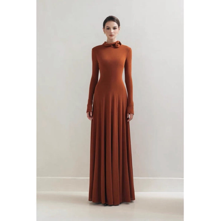 The Amber Pleated Gown