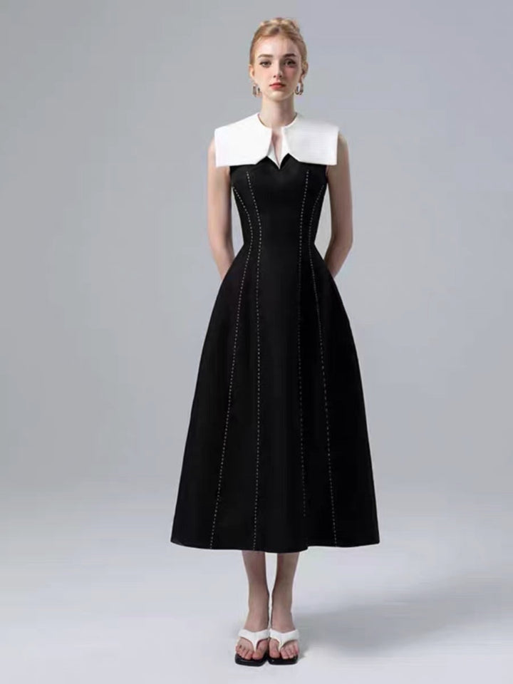 The Monochrome Cape Gown