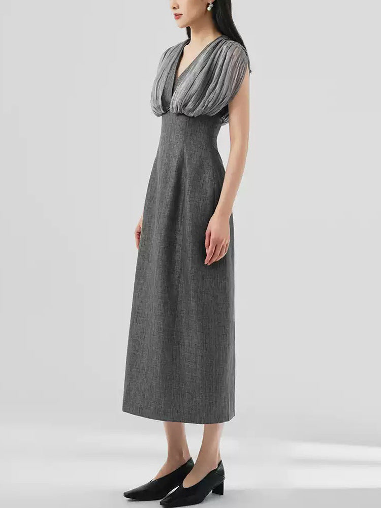The Platinum Pleated Gown