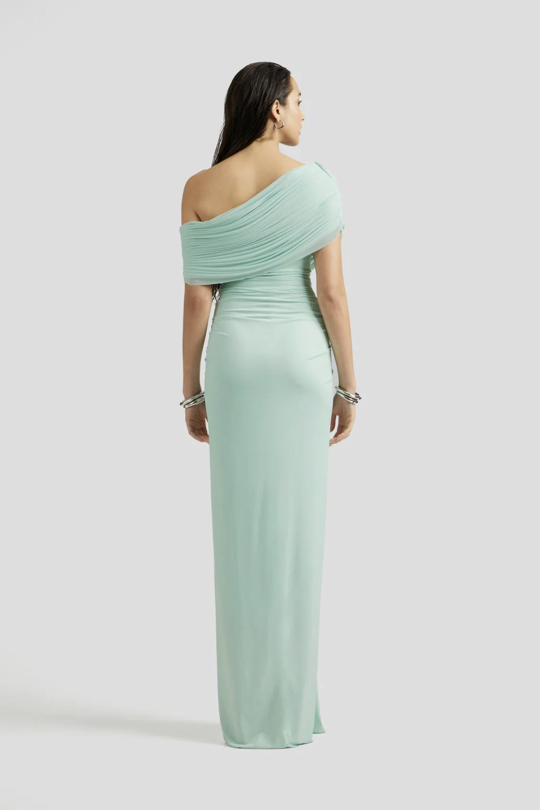 The Celadon Slant Gown