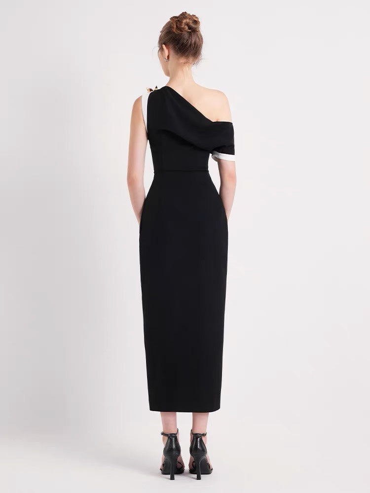 The Onyx Asymmetric Gown
