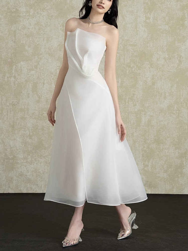 The Alabaster Strapless Maxi