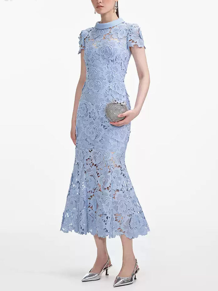 The Mist Blue Mermaid Gown
