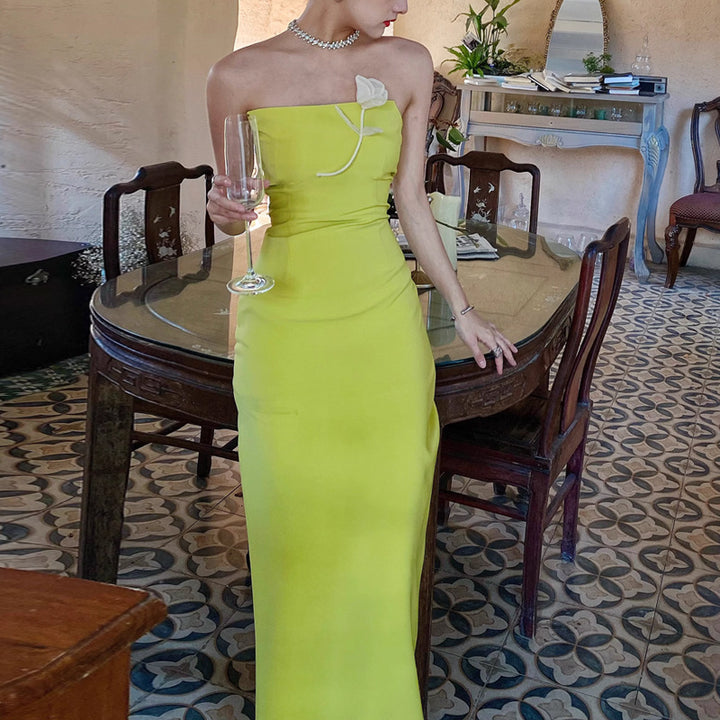 The Citron Strapless Gown
