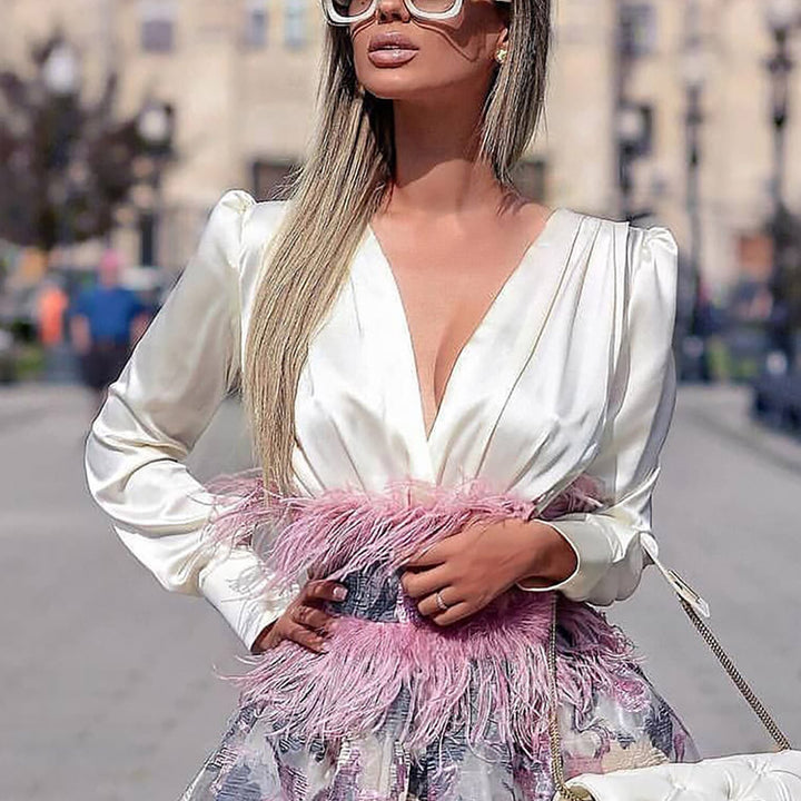 The Blossom Aura Feathered Maxi