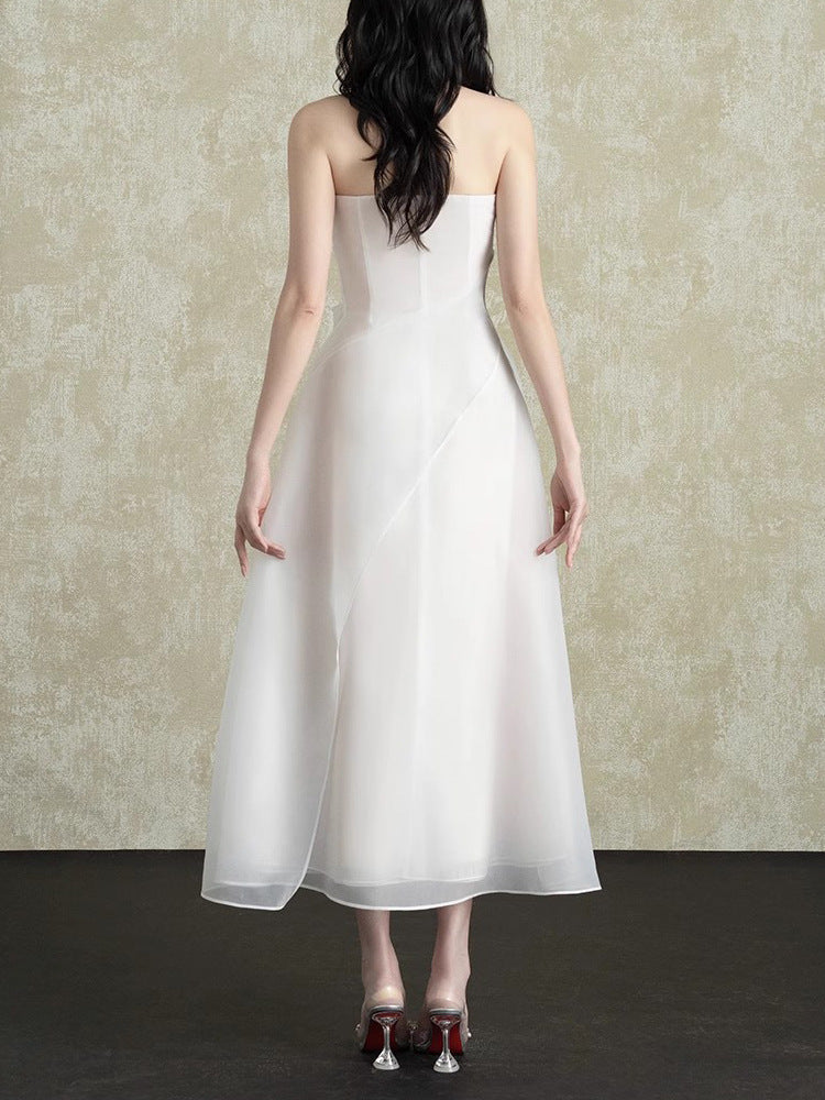 The Alabaster Strapless Maxi
