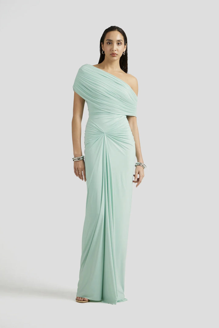 The Celadon Slant Gown