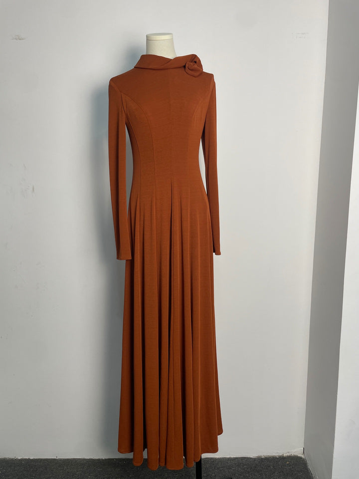 The Amber Pleated Gown