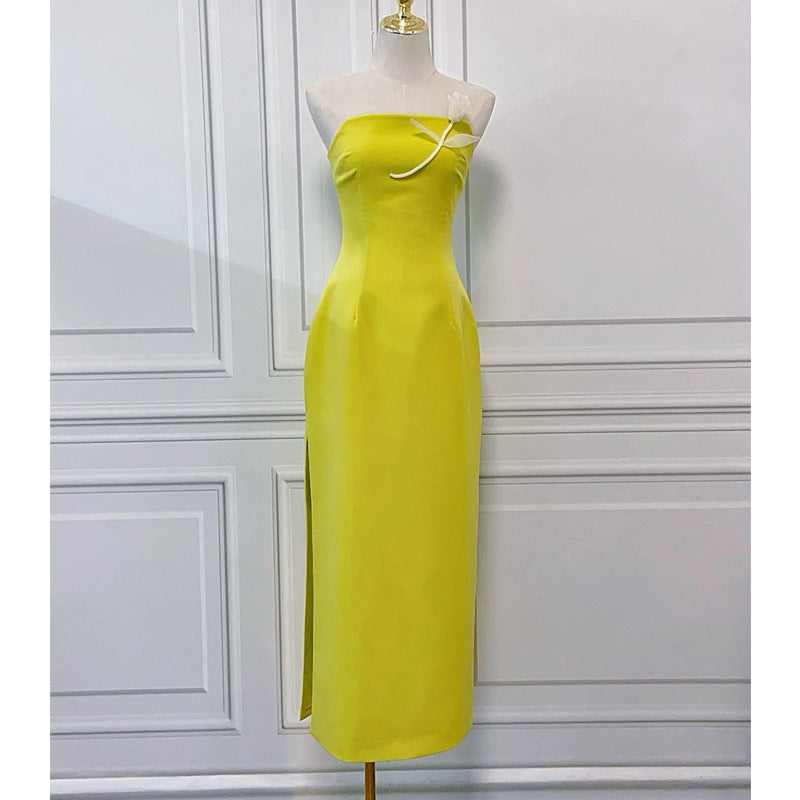 The Citron Strapless Gown