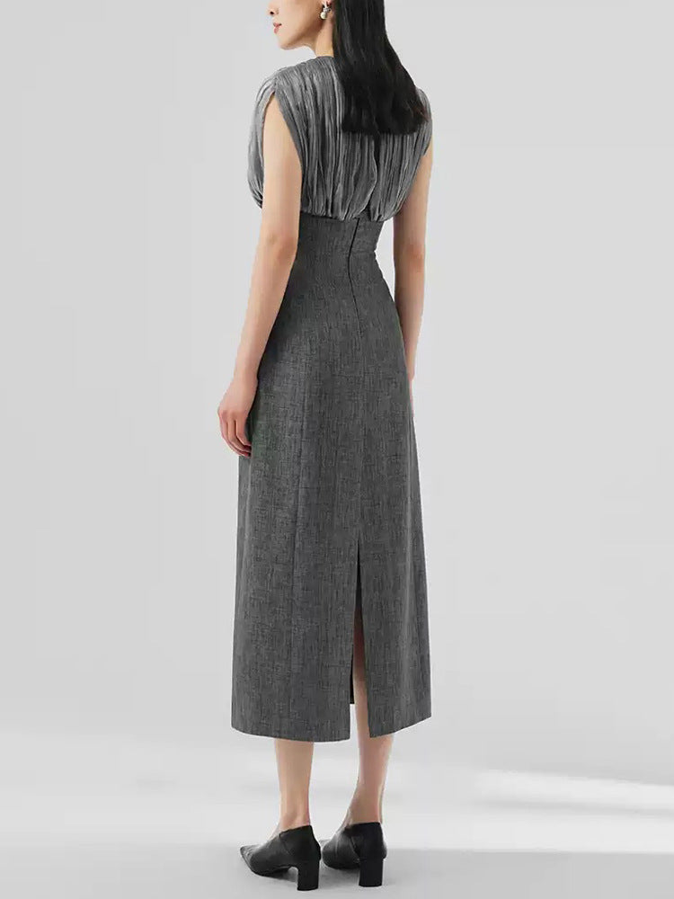 The Platinum Pleated Gown