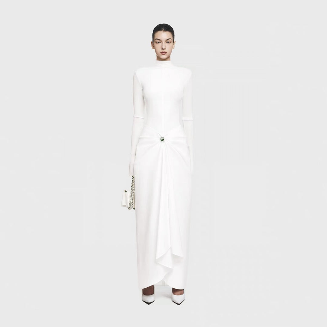 THE ALABASTER ASYMMETRIC MAXI DRESS