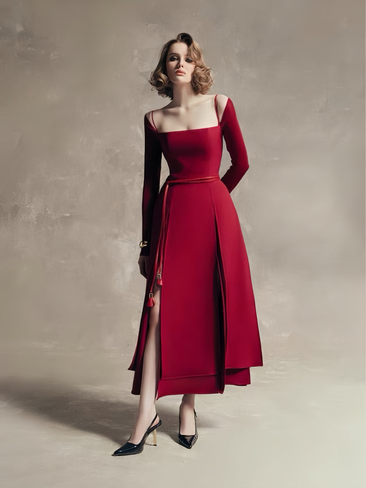 The Ruby Slit Gown