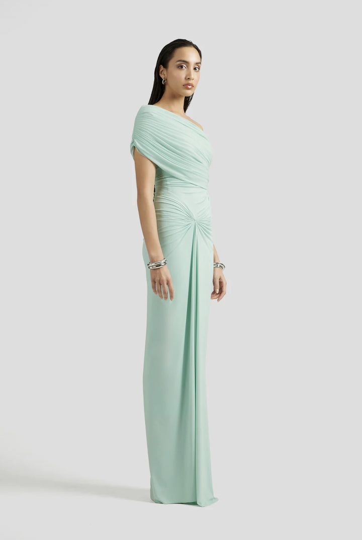 The Celadon Slant Gown