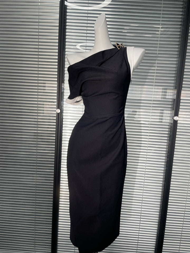 The Onyx Asymmetric Gown