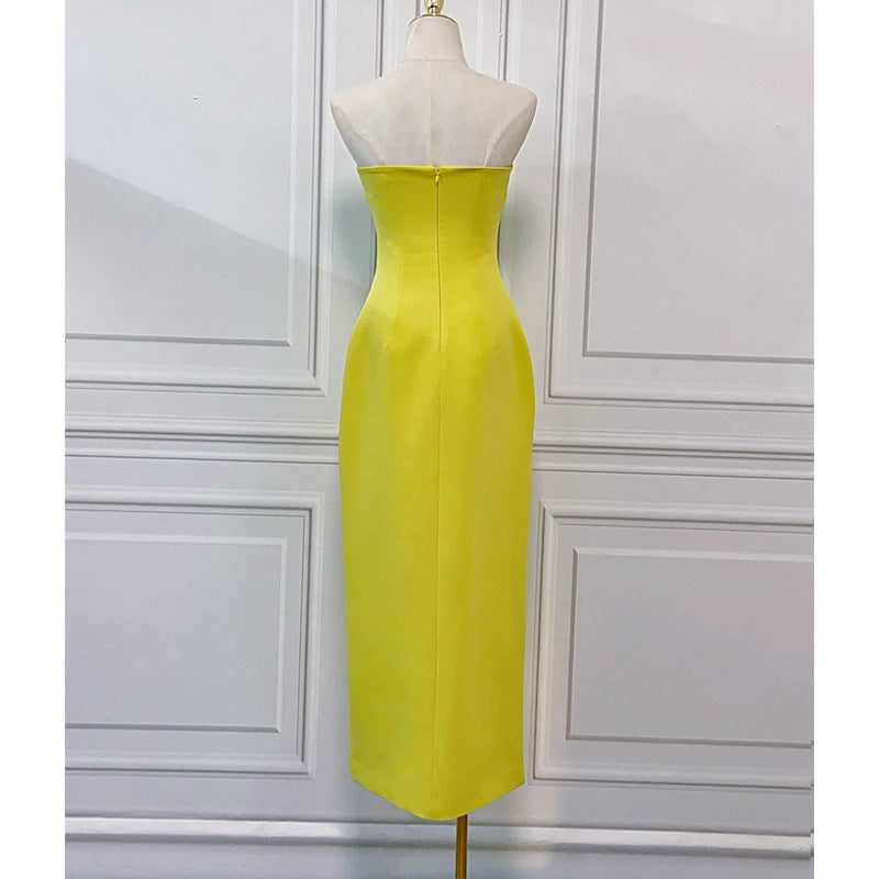 The Citron Strapless Gown