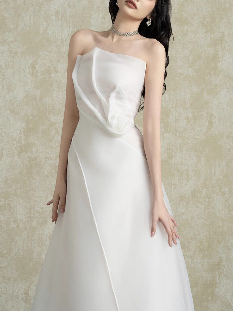 The Alabaster Strapless Maxi