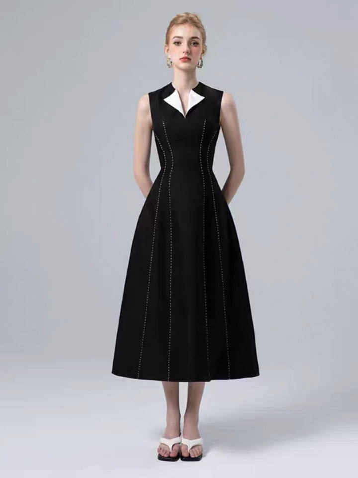 The Monochrome Cape Gown