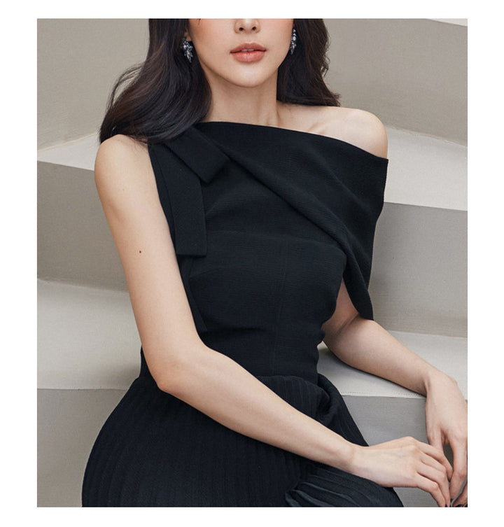 The Parisian One-Shoulder Midi