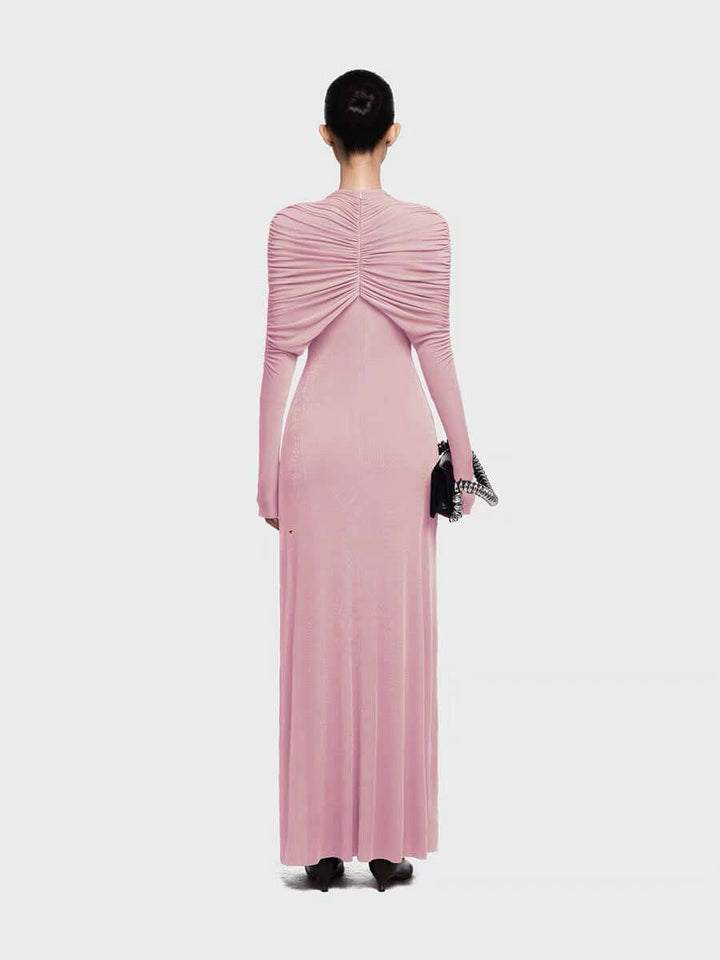 The Crimson Ruffle Gown