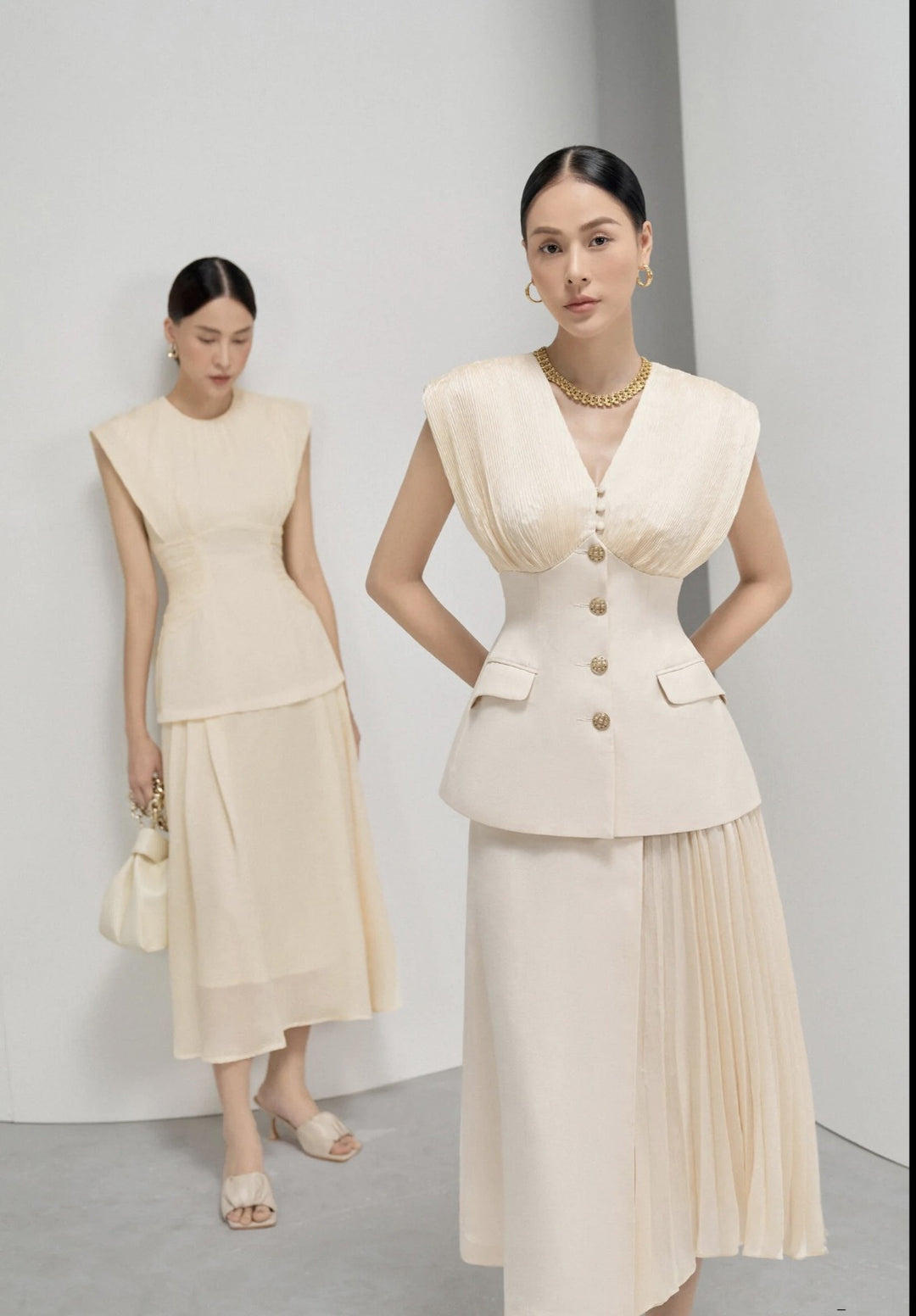 The Beatrice Peplum Midi