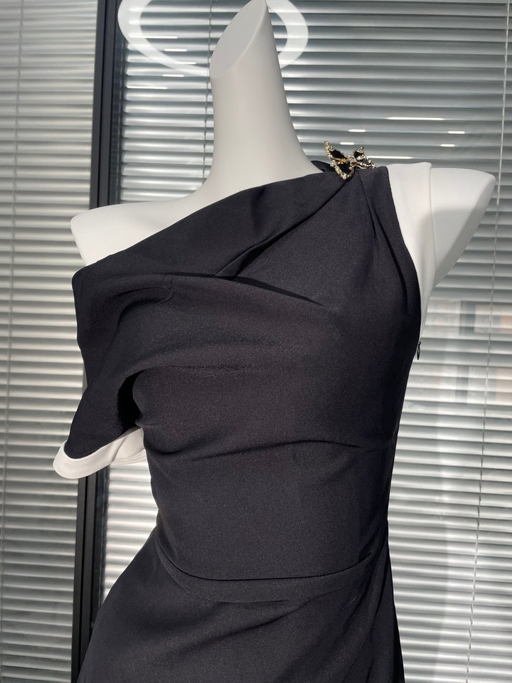 The Onyx Asymmetric Gown