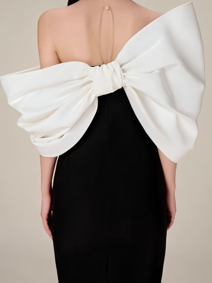 The Midnight Bow Asymmetric Gown