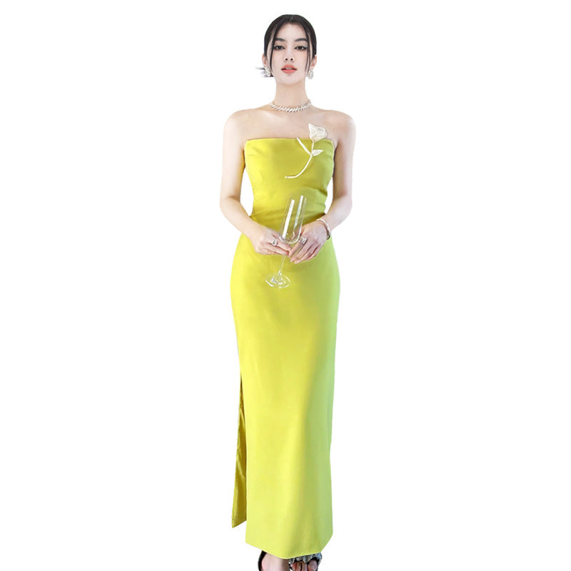 The Citron Strapless Gown