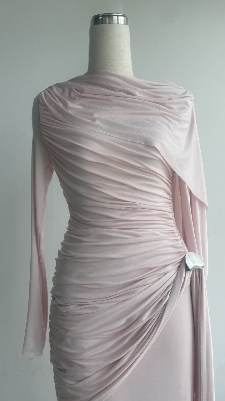 The Ethereal Rose Cape Gown