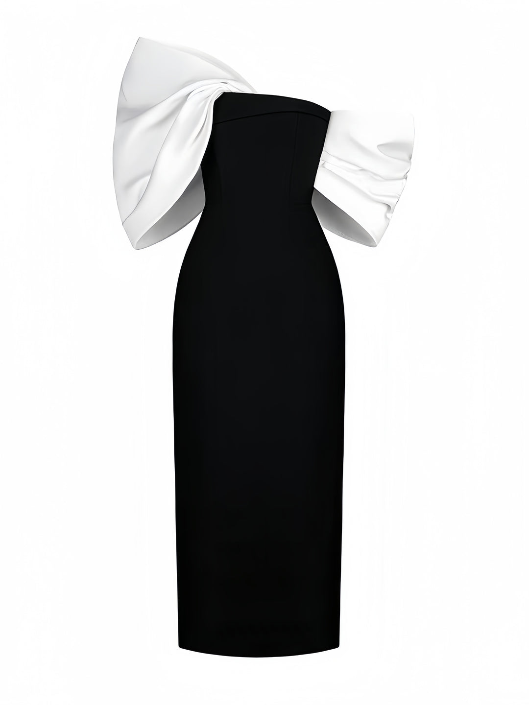 The Midnight Bow Asymmetric Gown