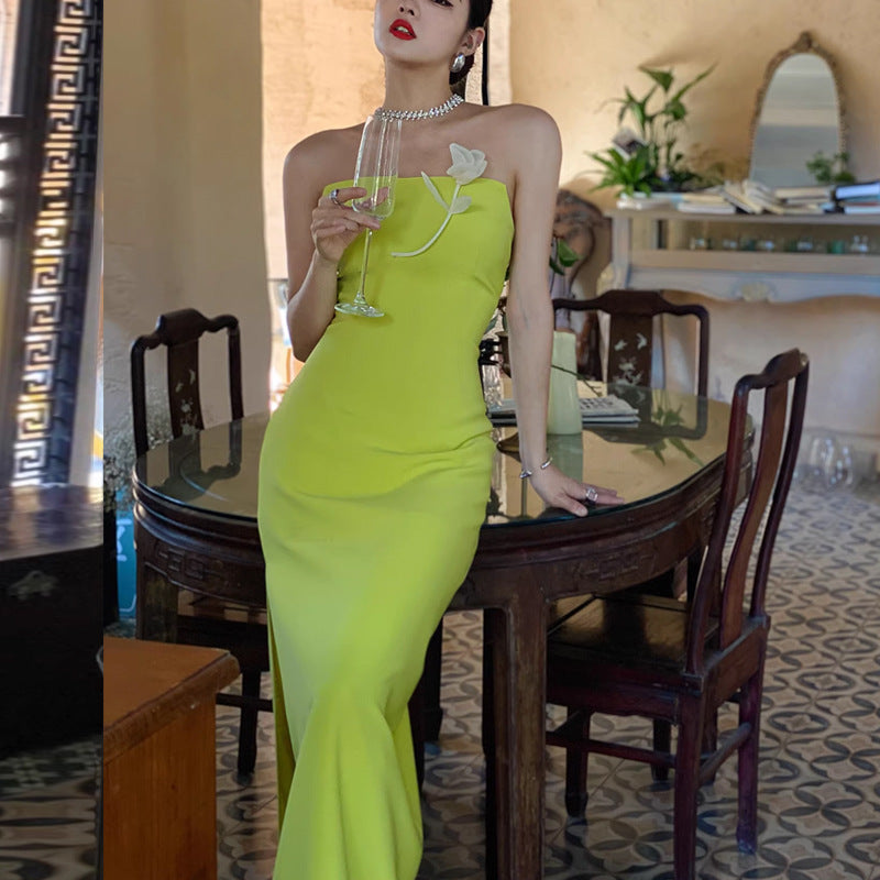 The Citron Strapless Gown