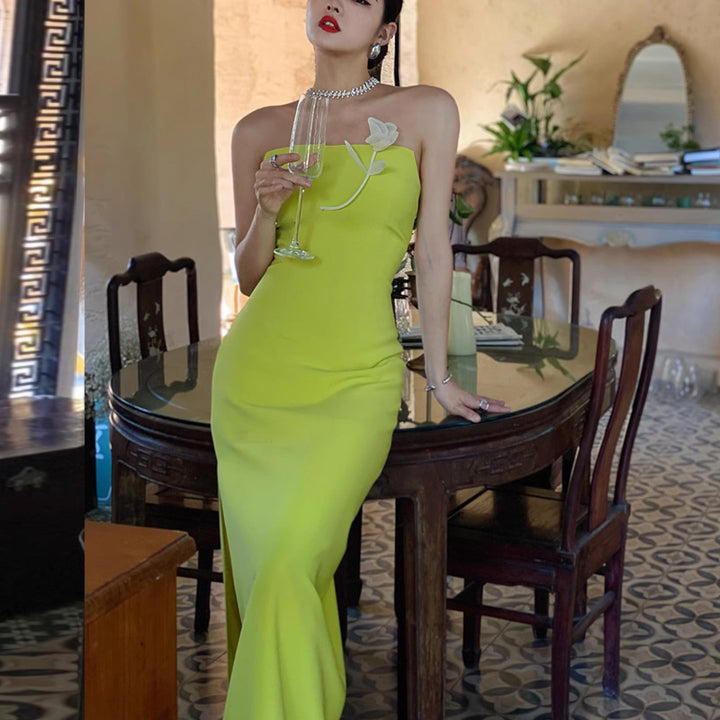 The Citron Strapless Gown