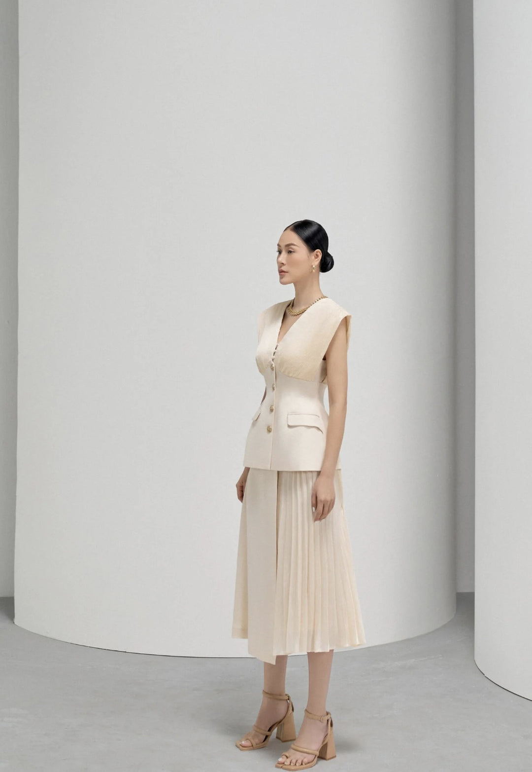 The Beatrice Peplum Midi
