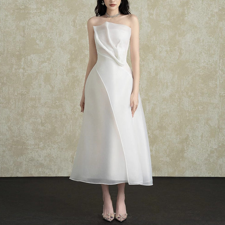 The Alabaster Strapless Maxi