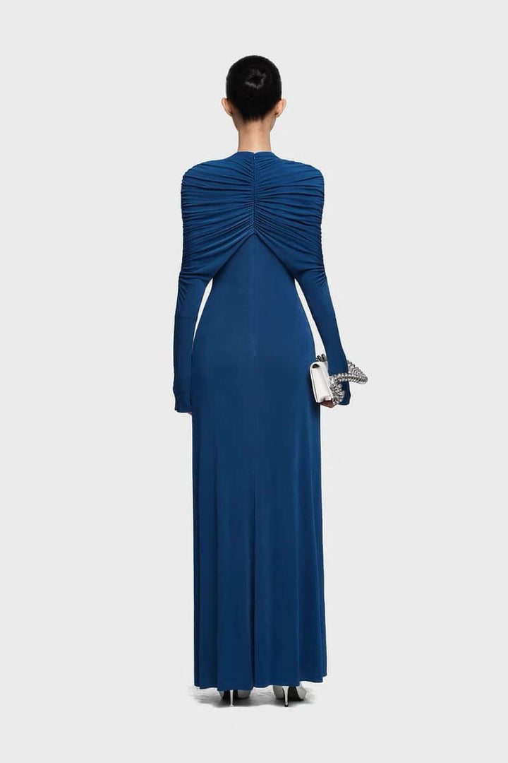 The Crimson Ruffle Gown