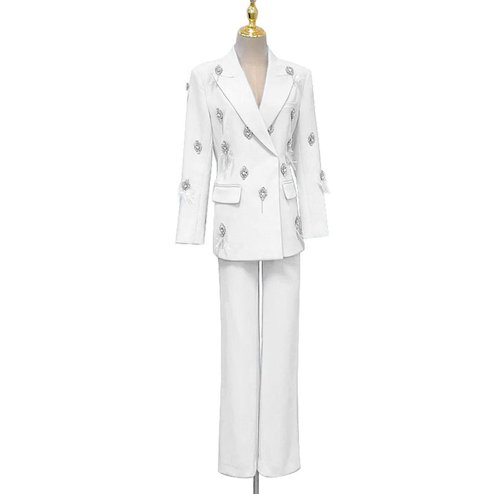 The Azure Feathered Tuxedo Set