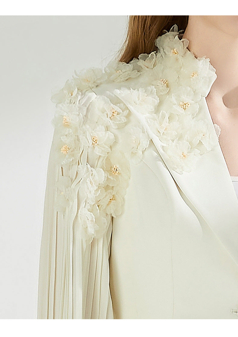 The Apricot Feather-Trimmed Suit