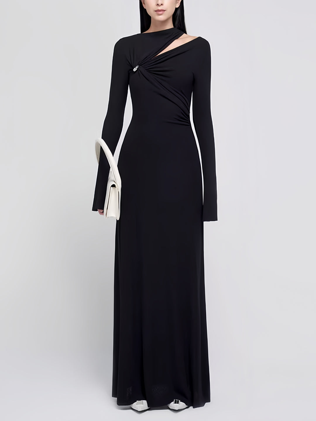 The Bordeaux Twisted Knit Maxi