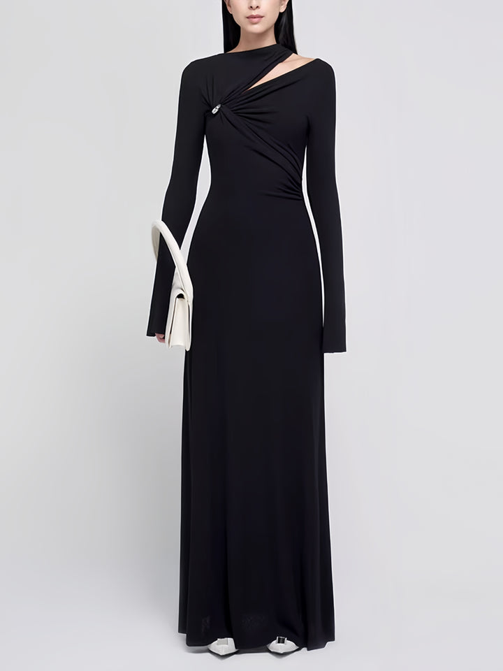 The Bordeaux Twisted Knit Maxi