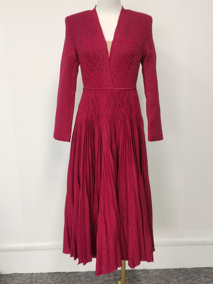 The Crimson Tweed Peplum