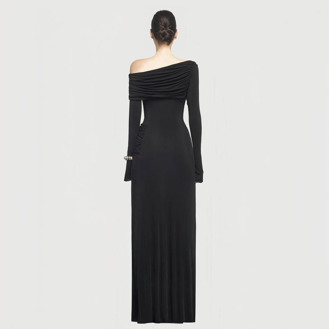 The Onyx Slant Gown
