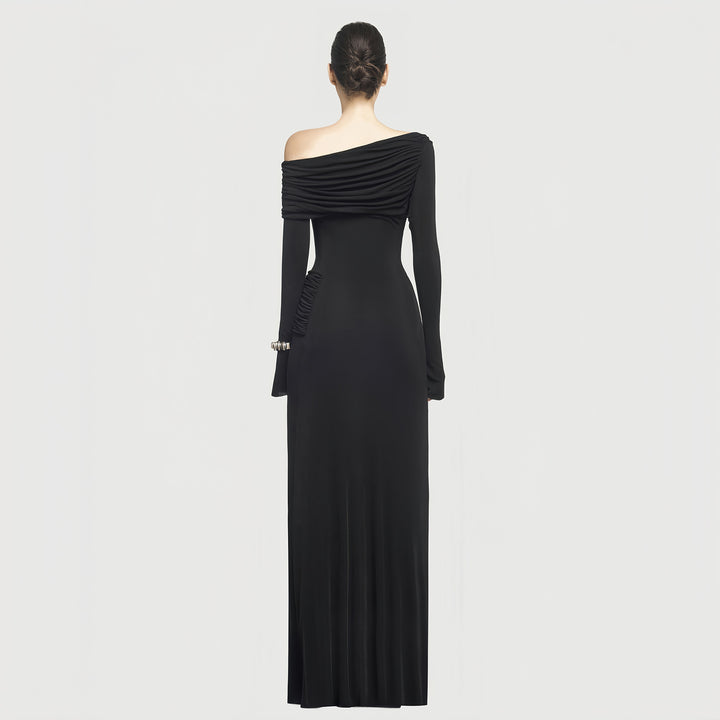 The Onyx Slant Gown