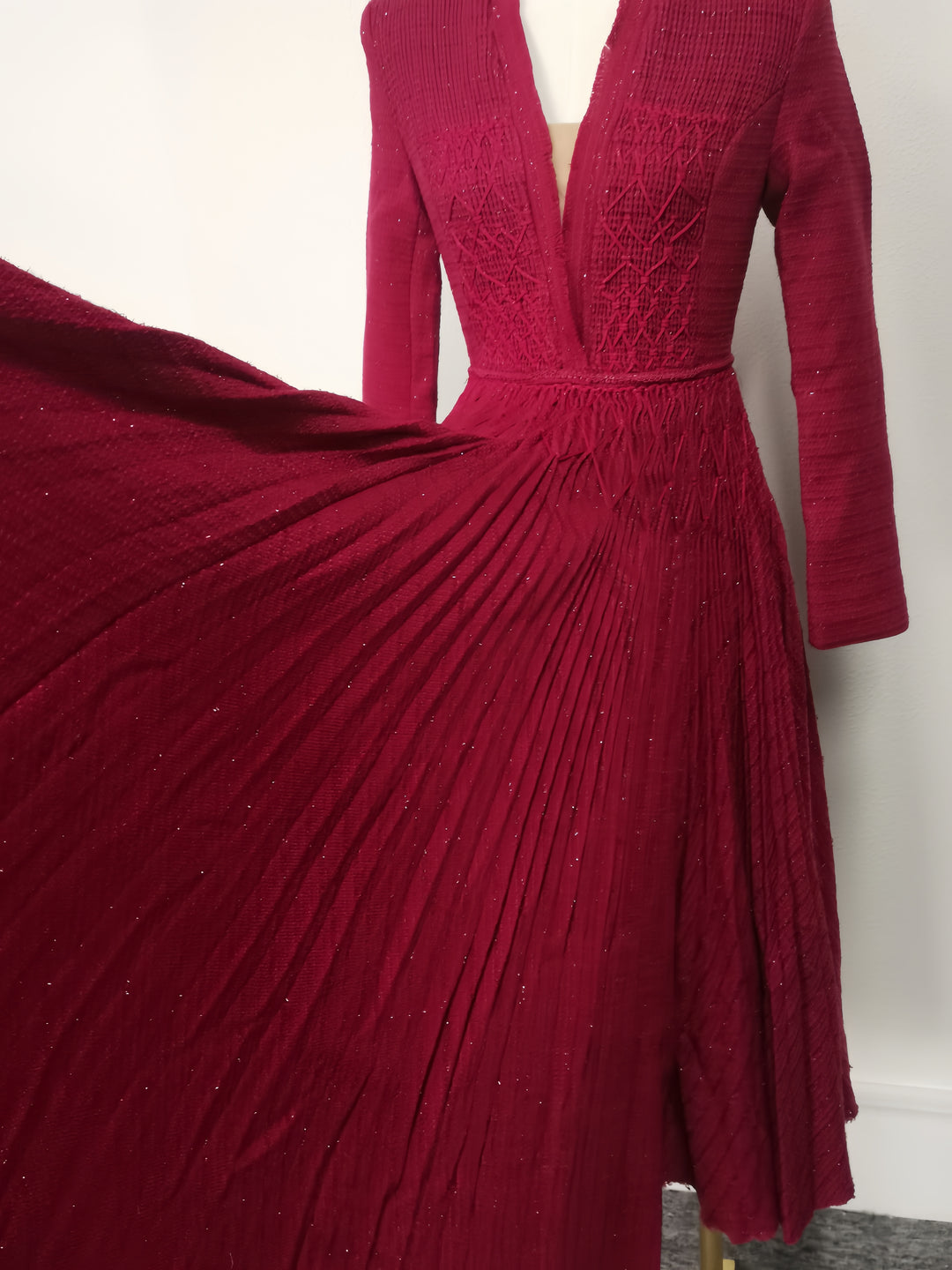 The Crimson Tweed Peplum