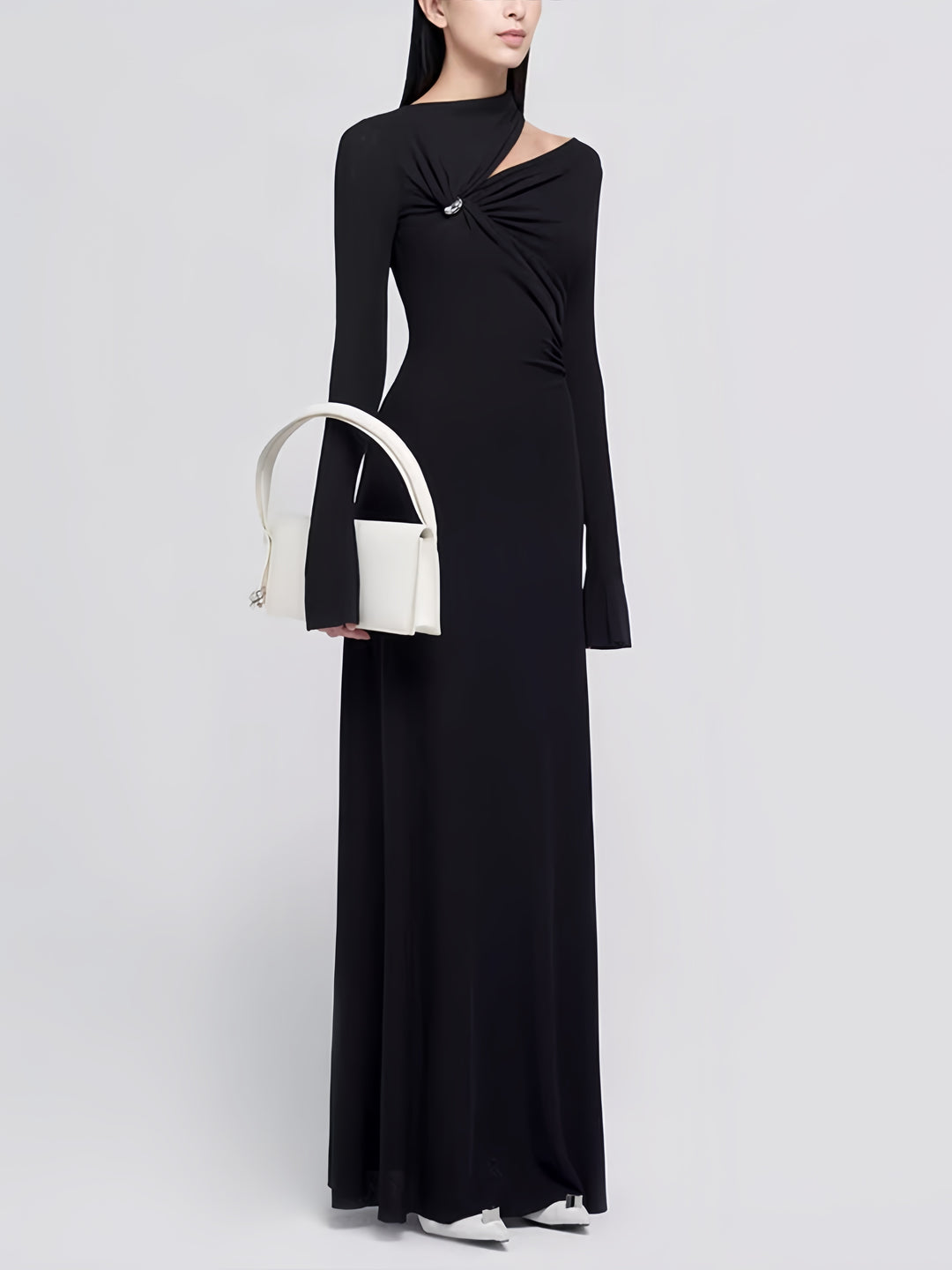 The Bordeaux Twisted Knit Maxi