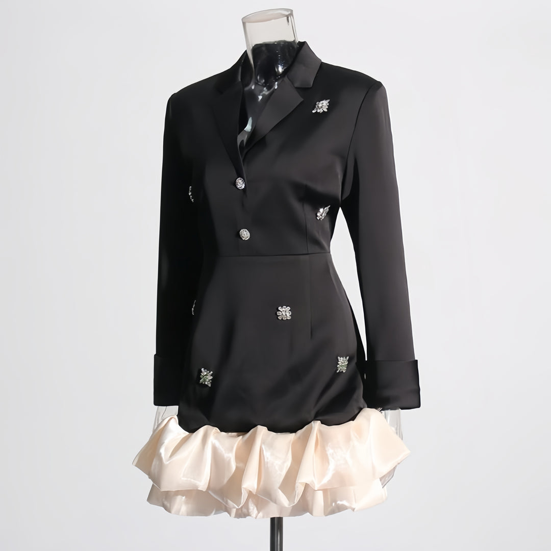 The Monochrome Ruffle Gown
