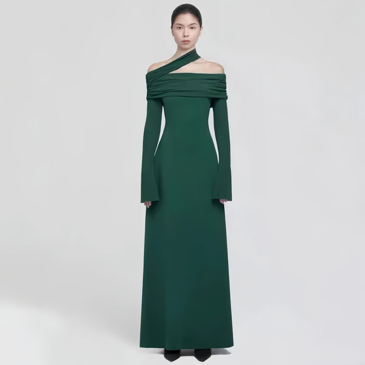 The Emerald Shawl Gown